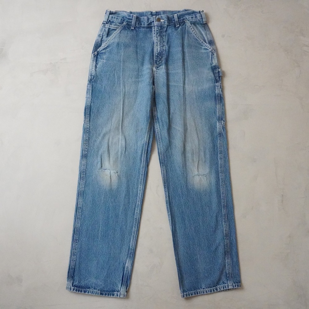 Carhartt B13-DST Carpenter Jeans 32x32 Mens Blue Loose Fit Denim Work Pants